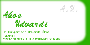 akos udvardi business card